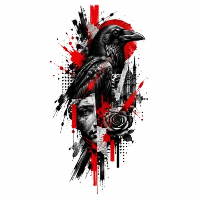 Trash Polka tattoo style example