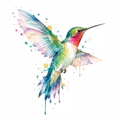 Watercolor tattoo style