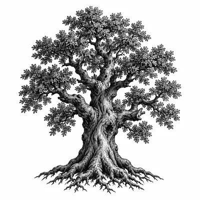 Woodcut tattoo style example